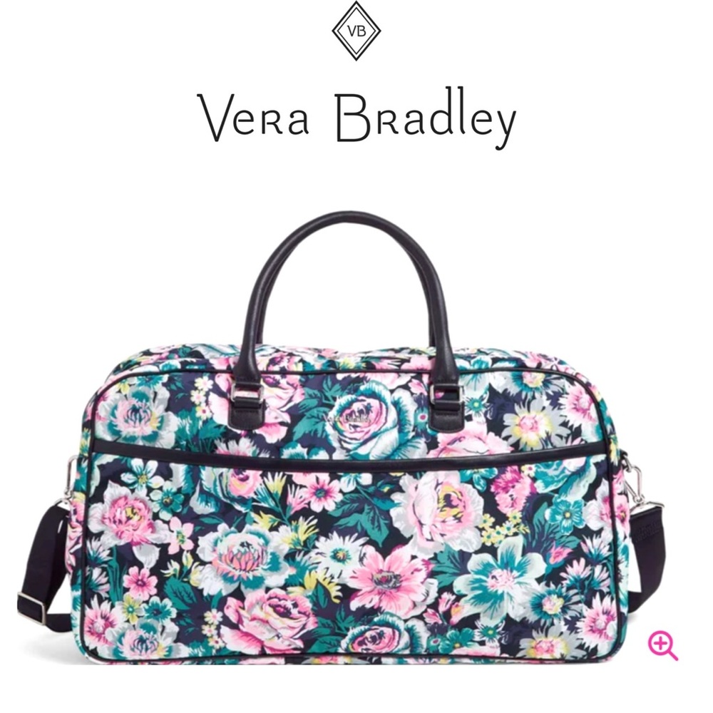 NWT - $190 VERA BRADLEY Lay Flat Duffel Bag in Traditional Luggage